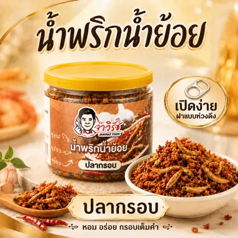 น้ำพริกน้ำย้อย "ปลากรอบ" จ่าวิรัช