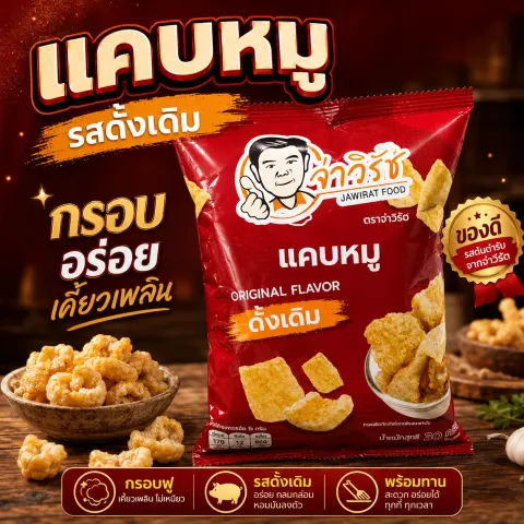 แคบหมู รสดั้งเดิม จ่าวิรัช