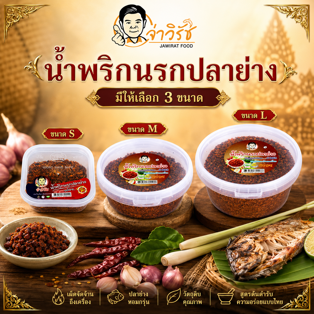 น้ำพริกนรกปลาย่าง