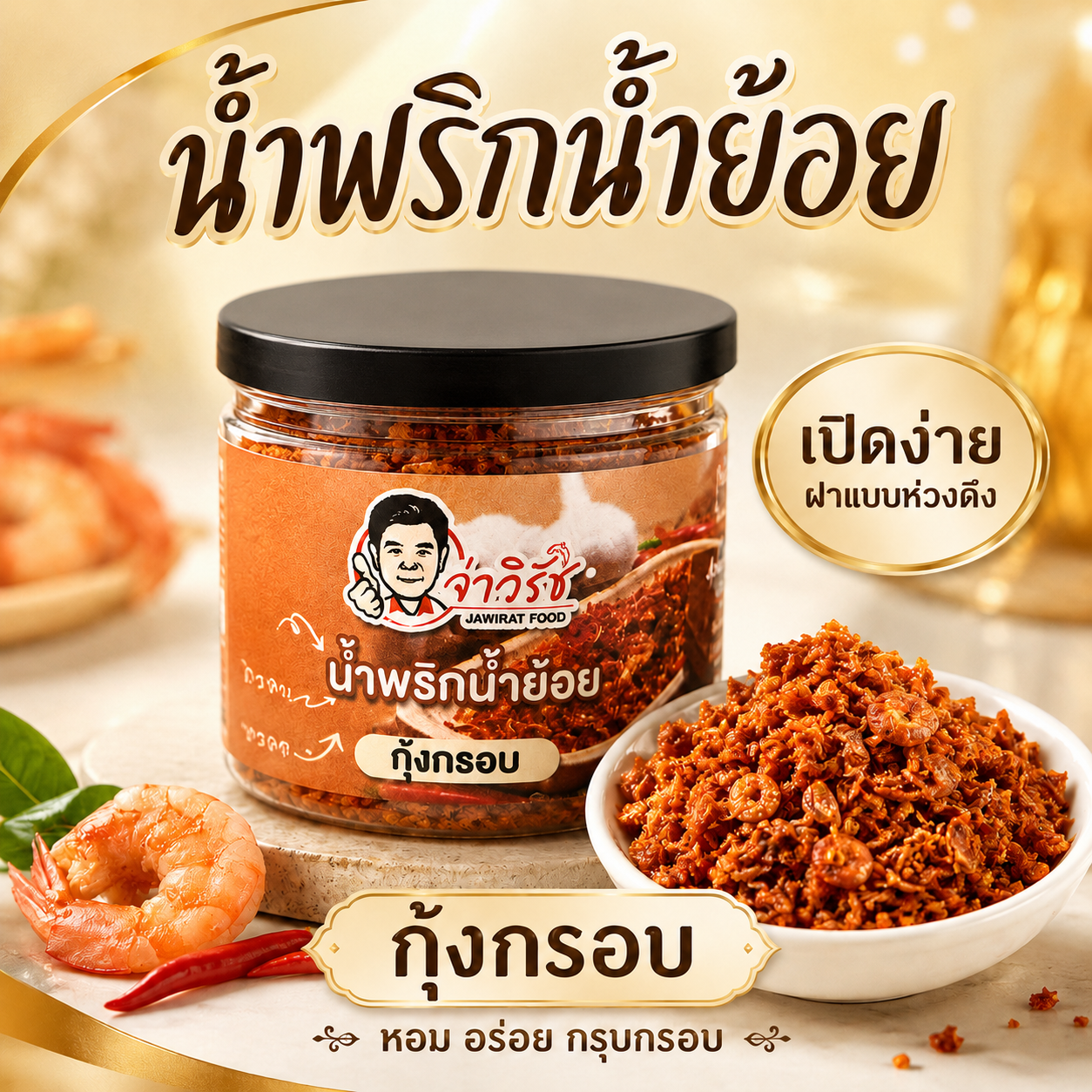 น้ำพริกน้ำย้อย "กุ้งกรอบ"