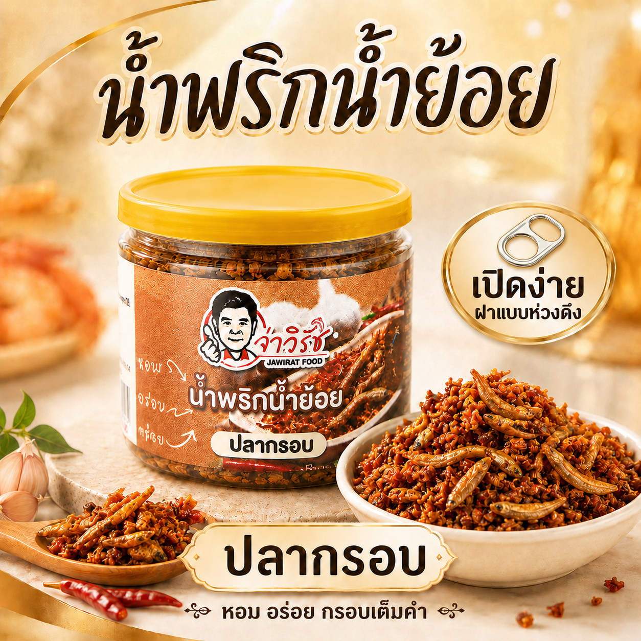 น้ำพริกน้ำย้อย "ปลากรอบ"